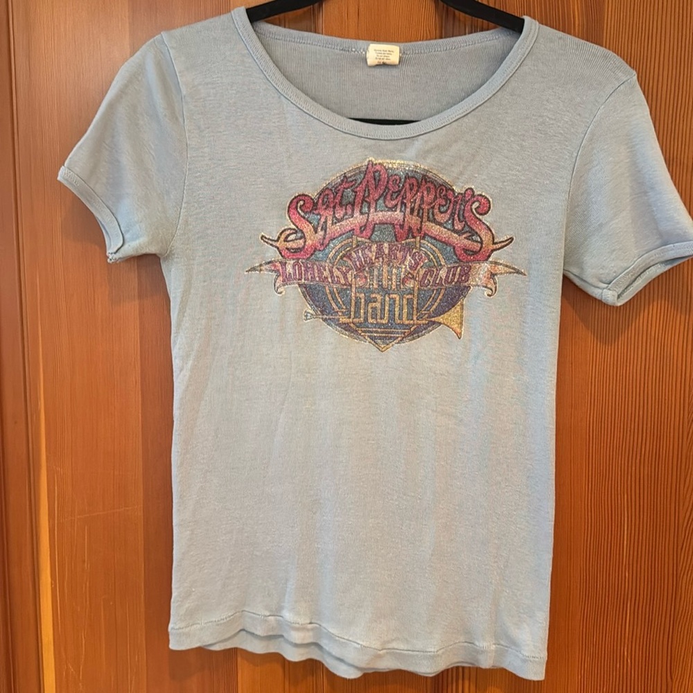 Vintage 70s Beatles Sgt Pepper Lonely Hearts Club Band baby tee